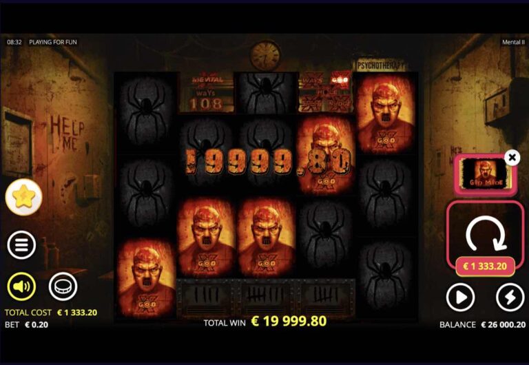 Función xGod activa en el tablero de Mental 2 con una ganancia de 19.999,80 euros