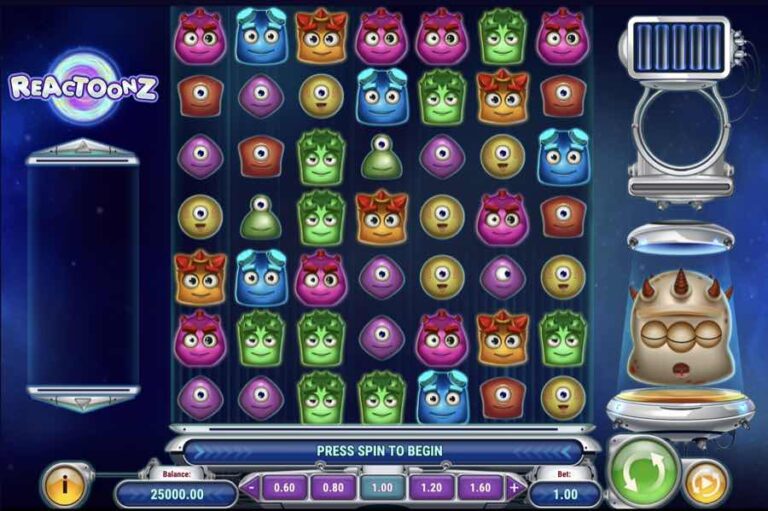 Reactoonz slot demo