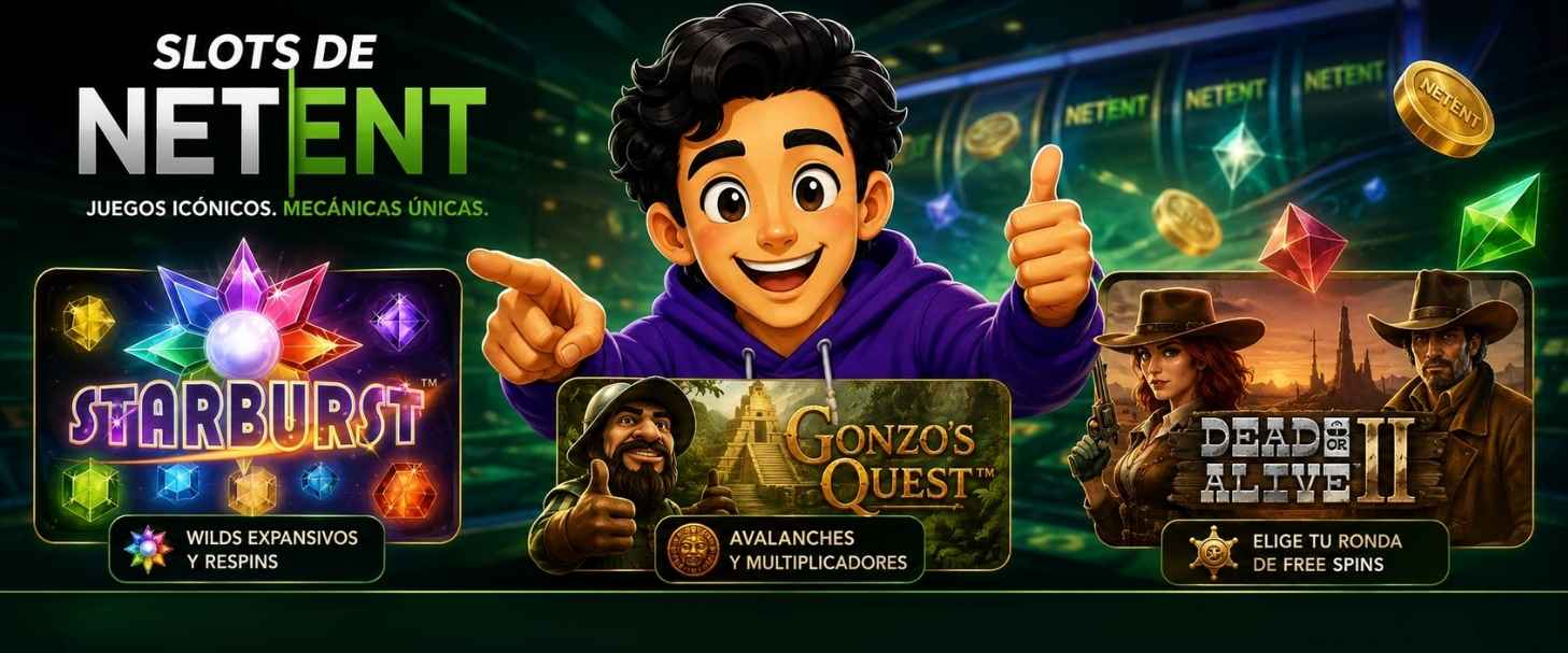 Slots de NetEnt con Starburst, Gonzo’s Quest y Dead or Alive 2