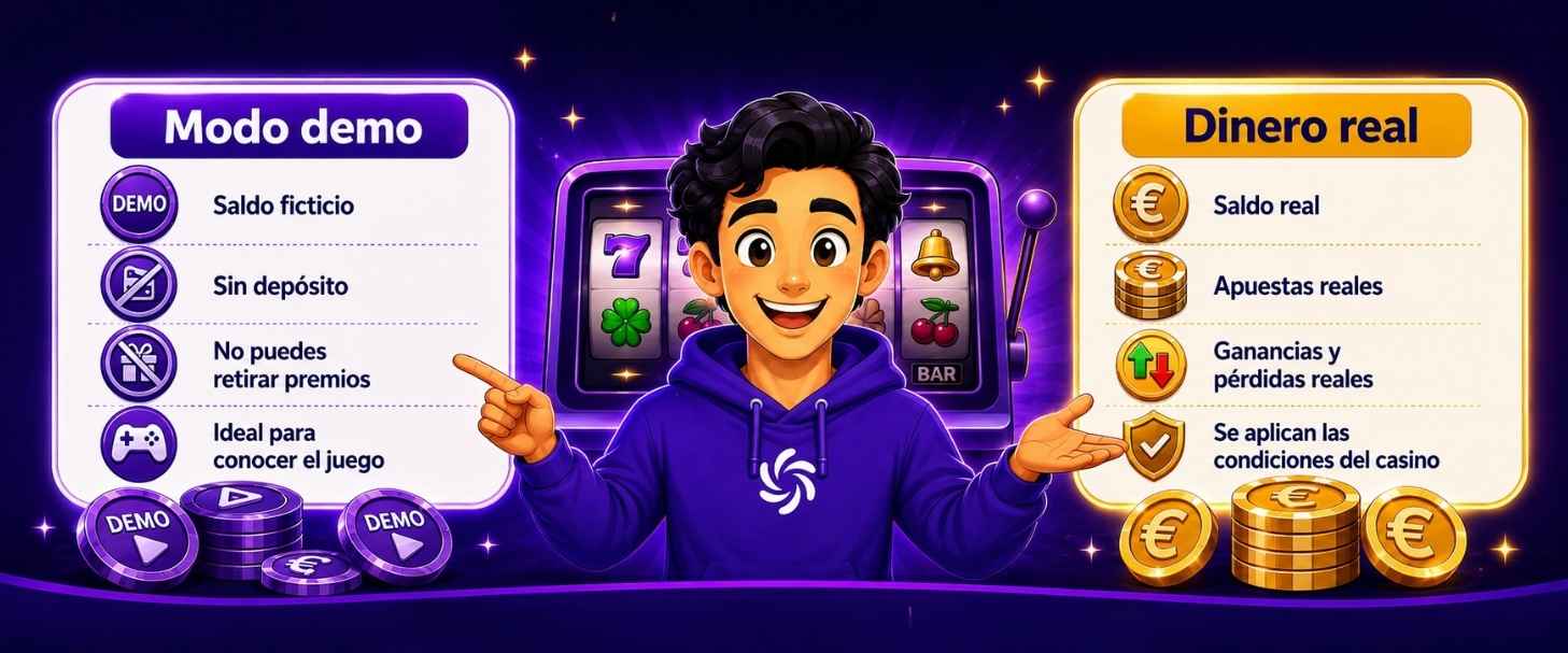 Diferencia entre jugar a tragaperras gratis en modo demo y con dinero real